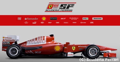 フェラーリ2010年型車F10、主要諸元 thumbnail